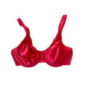 Wacoal Red Basic Beauty Underwire Bra Size 36D 855192 Womens Full Figure